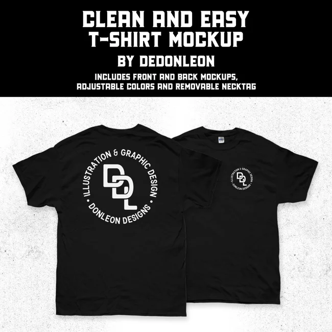 VALUE BUNDLE: T-SHIRT MOCKUP, STAYBOLD FONT, BRUSH SET = Dedonleon